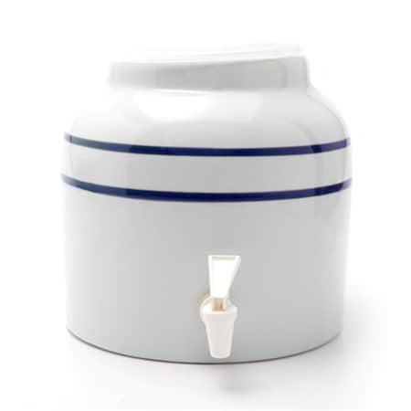 Blue Stripe Design Water Dispenser Crock